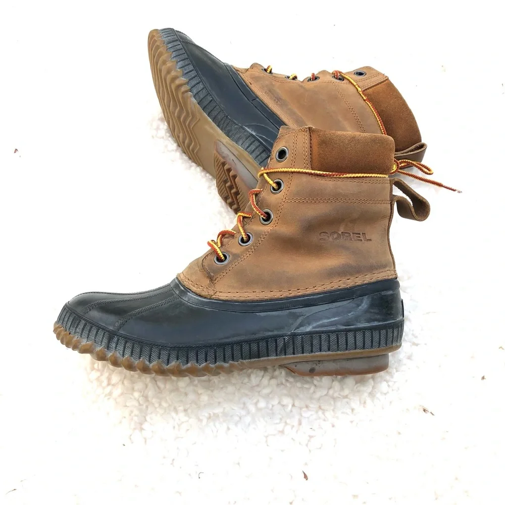 Sorel Leather Duck Boots Mens Sz 8